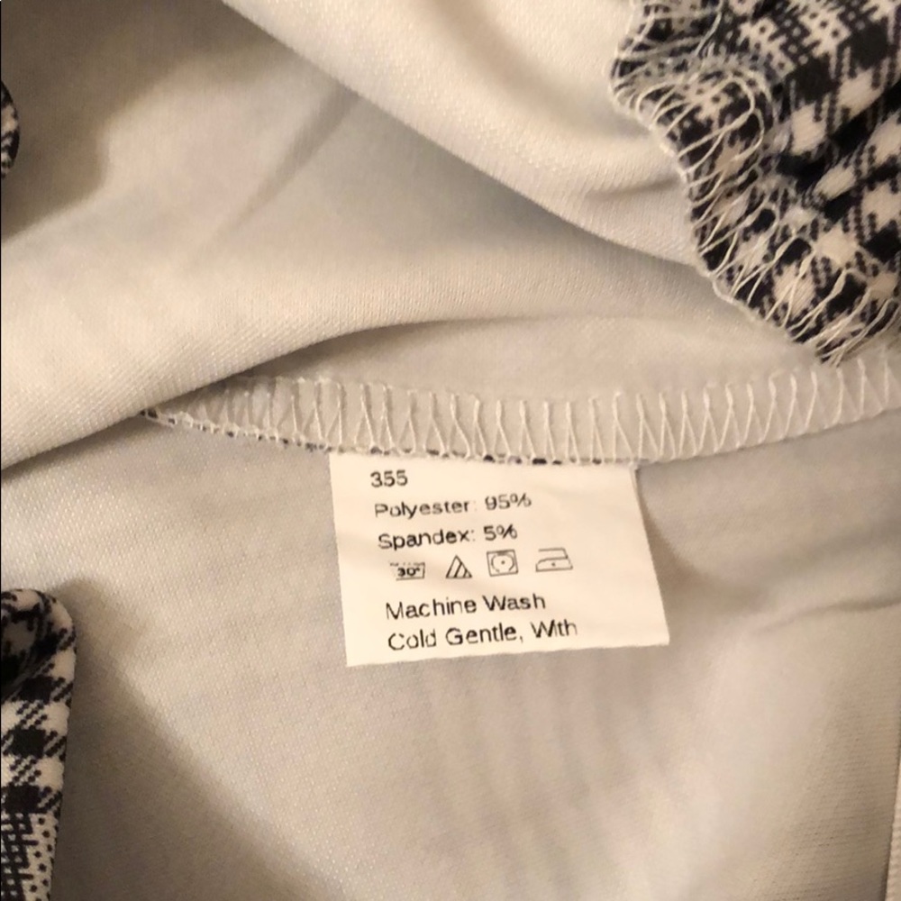 Black and White Plaid Pants - Picture 5 of 5